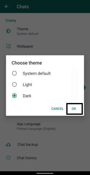 Android Whatsapp 10 Mode Huawei Dark